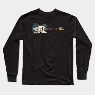 Pixel 1952 Black Pearl Guitar Long Sleeve T-Shirt